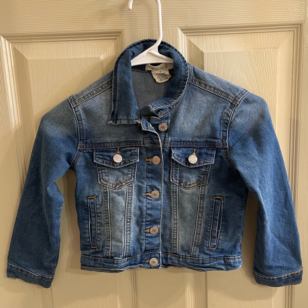 Girls denim butterfly jacket